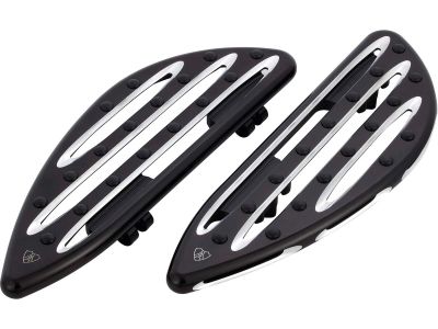 930228 - ARLEN NESS Deep Cut Driver Floorboards Black Cut Anodized