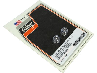 930440 - COLONY Transmission Pan Drain and Crankcase Plug Chrome
