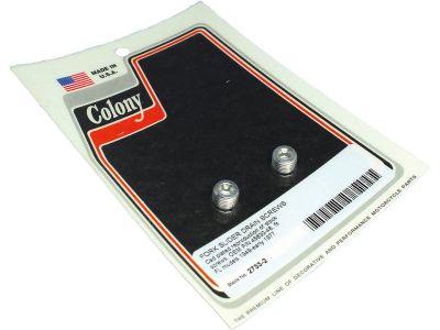 930443 - COLONY Fork Slider Drain Plugs Cadmium Plated