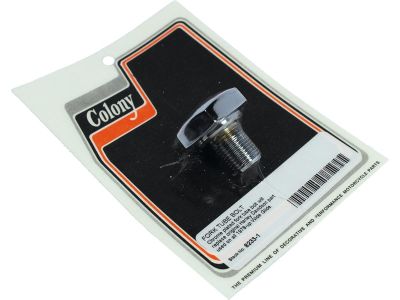 930469 - COLONY Fork Tube Plug Upper Bracket Cap Non-Vented Chrome