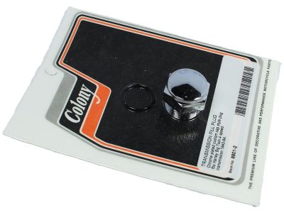 930478 - COLONY Custom Transmission Filler Plug Cap Style, 4-Speed Chrome 7/8