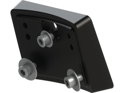 930801 - Thunderbike Mid-Mount License Plate Base Plate Adapter Black Satin