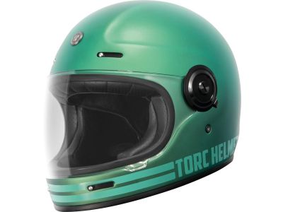 931046 - Torc Helmet Newport (T-1) Retro Full Face Helmet Green | XS
