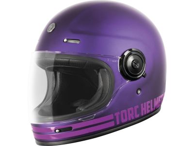 931054 - Torc Helmet Newport (T-1) Retro Full Face Helmet Purple | M