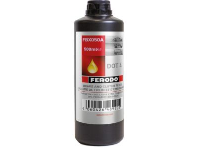 931155 - FERODO DOT 4 Brake Fluid 500ml bottle, Health and Safety Label in EN-P...