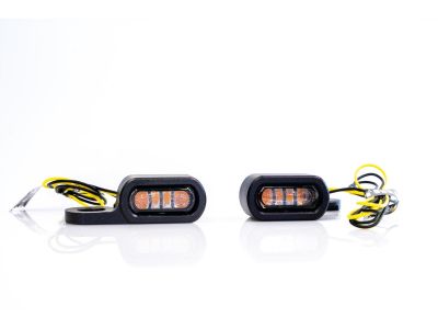 931598 - Thunderbike Stripe LED Turn Signal Black Powder Coated Light Smoke LED...