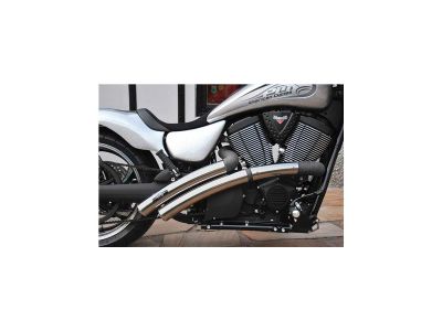 990022 - PM AMERICAN CYCLES Rainbow Flat Side Exhaust Front Chrome