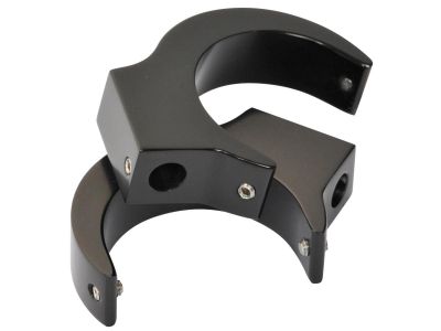 990101 - PM AMERICAN CYCLES Turn Signal Clamp "Cruiser" 1tlg., DM 43mm, pair,Billet Alu black Turn Signal Clamp