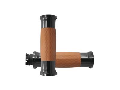 990289 - AVON GRIPS Air Gel Grips Tan Rubber Black Anodized 7/8