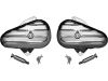 09767 - CCE Teardrop Softail Left Side Tool Box With tumbler lock Chrome Left