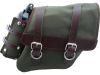 895039 - La Rosa Canvas Solo Side Bag with Fuel Bottle Strut Mount Brown Army Green Right