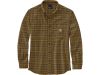923036 - CARHARTT Rugged Flex Relaxed Fit Midweight Flannel Long Sleeve Plaid Shirt Brown   M