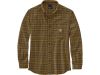 923037 - CARHARTT Rugged Flex Relaxed Fit Midweight Flannel Long Sleeve Plaid Shirt Brown   L