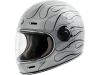 923752 - Torc Helmet Newport (T-1) Retro Full Face Helmet Silver   XS