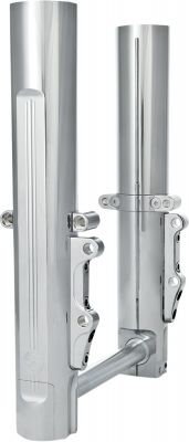 04030104 - PM FORK LEG KIT LOWER DUAL DISC BRAKES CHROME
