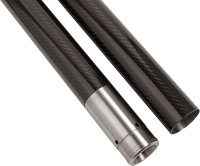 04040694 - CUSTOM CYCLE FORK TUBE 49MM 23 7/8 STOCK BLACK CARBON FIBER