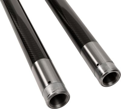 04040695 - CUSTOM CYCLE FORK TUBE 49MM 25 7/8 2 OVER STOCK BLACK CARBON FIBER
