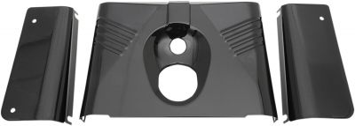 04110143 - DRAG SPECIALTIES FORK TINS RIBBED 3 PC GLOSS BLACK