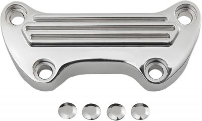 06030003 - DRAG SPECIALTIES HANDLEBAR TOP CLAMP FINNED CHROME