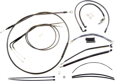 06100984 - MAGNUM CONTROL CABLE KIT DYNA CHROME BLACK