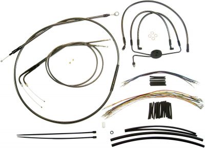06100987 - MAGNUM CONTROL CABLE KIT DYNA CHROME BLACK