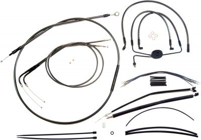 06100991 - MAGNUM CONTROL CABLE KIT DYNA CHROME BLACK