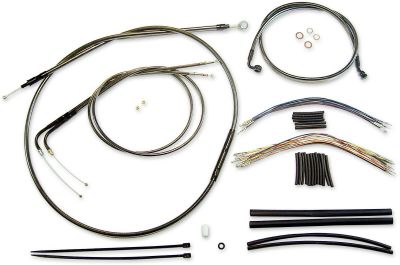 06101003 - MAGNUM CONTROL CABLE KIT SOFTAIL CHROME BLACK