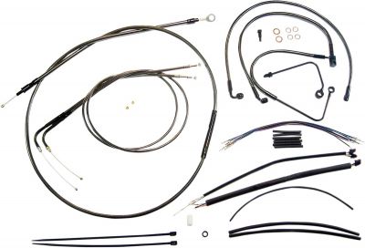 06101005 - MAGNUM CONTROL CABLE KIT SOFTAIL CHROME BLACK
