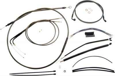 06101008 - MAGNUM CONTROL CABLE KIT SOFTAIL CHROME BLACK