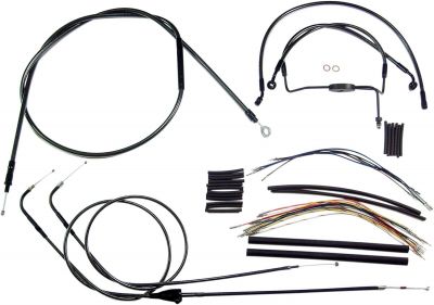 06101014 - MAGNUM CONTROL CABLE KIT TOURING CHROME BLACK