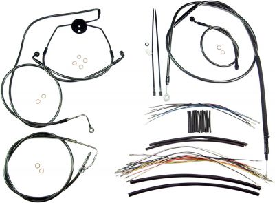 06101020 - MAGNUM CONTROL CABLE KIT TOURING CHROME BLACK