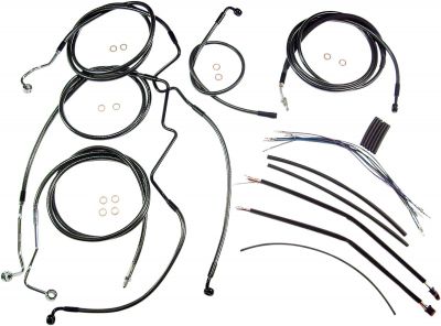 06101030 - MAGNUM CONTROL CABLE KIT TOURING CHROME BLACK