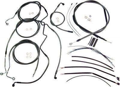 06101063 - MAGNUM CONTROL CABLE KIT TOURING CHROME BLACK