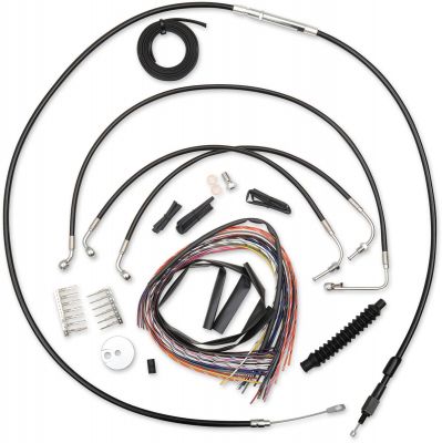 06101191 - LA CHOPPERS CABLE AND BRAKE LINE KIT BLACK VINYL FOR 12