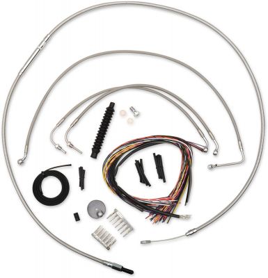 06101206 - LA CHOPPERS CABLE AND BRAKE LINE KIT STAINLESS POLISHED FOR 18