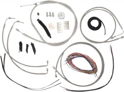 06101242 - LA CHOPPERS CABLE AND BRAKE LINE KIT STAINLESS POLISHED FOR 18