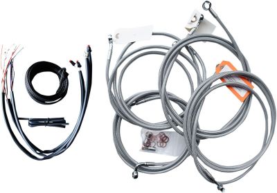 06101248 - LA CHOPPERS CABLE AND BRAKE LINE KIT STAINLESS POLISHED FOR MINI APE H...