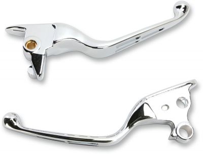 06101684 - DRAG SPECIALTIES CHROME SLOTTED LEVER SET