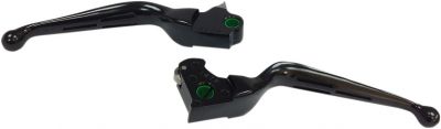 06101985 - DRAG SPECIALTIES SLOTTED WIDE BLADE LEVER SETS MATTE BLACK