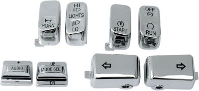 06160129 - DRAG SPECIALTIES SWITCH CAP KIT W/ AUDIO CHROME