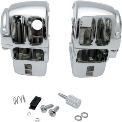 06160142 - DRAG SPECIALTIES SWITCH HOUSING KIT W/ RADIO CHROME