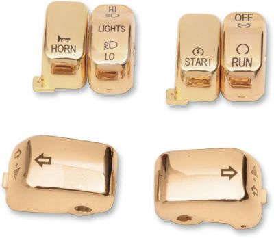 06160185 - DRAG SPECIALTIES SWITCH CAP KIT GOLD