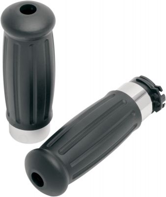 06300594 - DRAG SPECIALTIES GRIPS VINTAGE CHROME/RUBBER