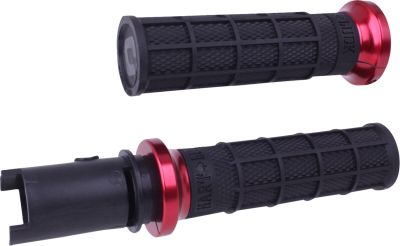 06303524 - ODI Hart-Luck Signature V-Twin Lock-On™ Grips - CVO - Black/Red