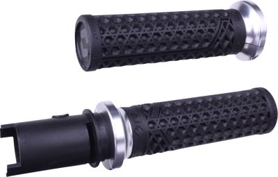 06303529 - ODI Vans Harley Davidson Grips - CVO Cable - Black/Silver