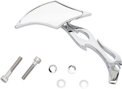 06400035 - DRAG SPECIALTIES MIRROR GOTHIC/FLAME LEFT CHROME