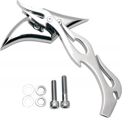 06400036 - DRAG SPECIALTIES MIRROR GOTHIC/FLAME RIGHT CHROME
