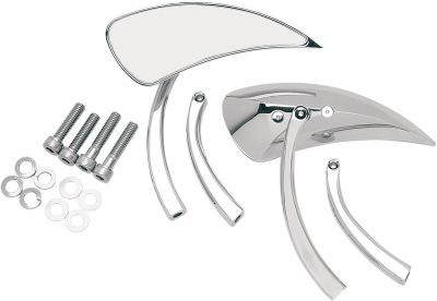 06400082 - DRAG SPECIALTIES MIRROR KIT TEARDROP W/ 2 STEMS CHROME