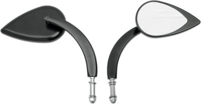 06400389 - DRAG SPECIALTIES MIRROR TEARDROP W/ LONG STEM BLACK