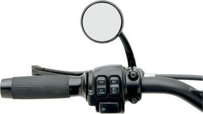 06400434 - TODDS CYCLE MIRROR BAR END SHOOTER LEFT BLACK